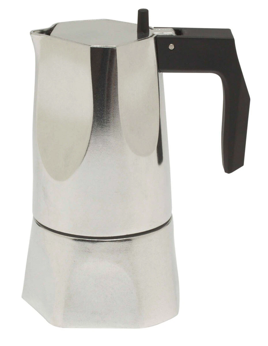 Alessi Ossidiana Mokapot 1-kops Aluminium Glans 1 Alessi Ossidiana Mokapot 1-kops Aluminium Glans