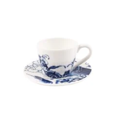Royal Delft Peacock Symphony Espressokop + Schotel 100 Ml Aardewerk
