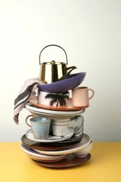 HK Living ACE6740 Bold & Basic Theepot 700 Ml Aardewerk Goudkleurig -Koffie Thee Winkel ace6740 b