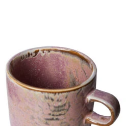 HK Living Chef Ceramics ACE7165 Kop En Schotel 220 Ml Aardewerk Rustic Pink -Koffie Thee Winkel ace7165 lr b 01 07535