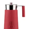 Alessi Plissé Elektrische Melkopschuimer 350 Ml Rvs Rood
