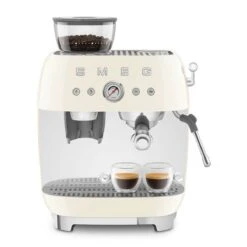 Smeg 50's Style Handmatige Espressomachine 2,4 Liter Crème -Koffie Thee Winkel egf03creu 7 1