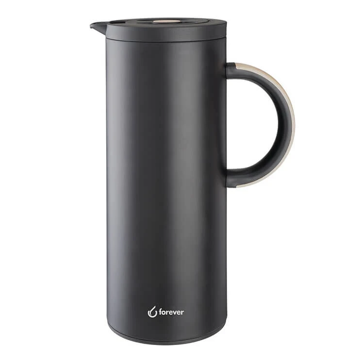 Forever Thermoskan 1 Liter Mat Zwart 1 Forever Thermoskan 1 Liter Mat Zwart