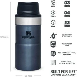 Stanley The Trigger-Action Travel Mug 250 Ml Nightfall 5 Stanley The Trigger-Action Travel Mug 250 Ml Nightfall -Koffie Thee Winkel stanley pmi classic trigger action thermosbeker 250 ml nightfall eigenschappen