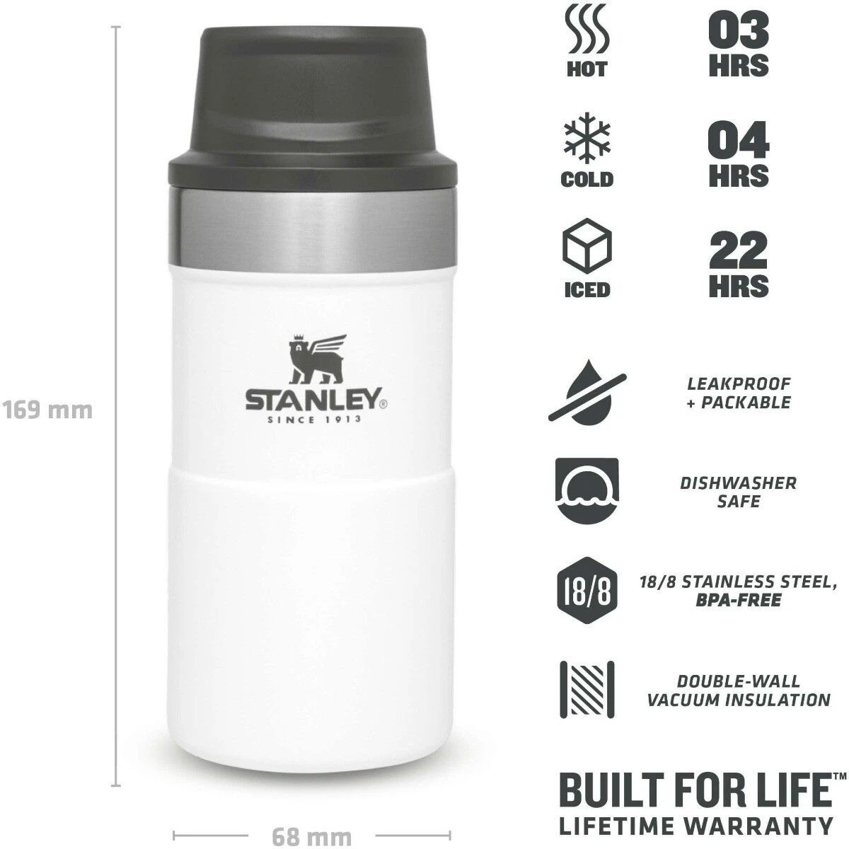 Stanley The Trigger-Action Travel Mug 250 Ml Polar 3 Stanley The Trigger-Action Travel Mug 250 Ml Polar - Afbeelding 3